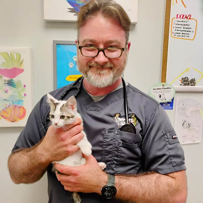 Dr Greg Magnusson With Kitten
